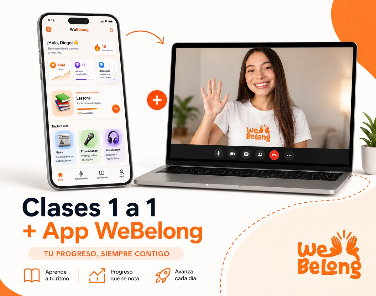 Clases 1 a 1 con tu coach + app WeBelong
